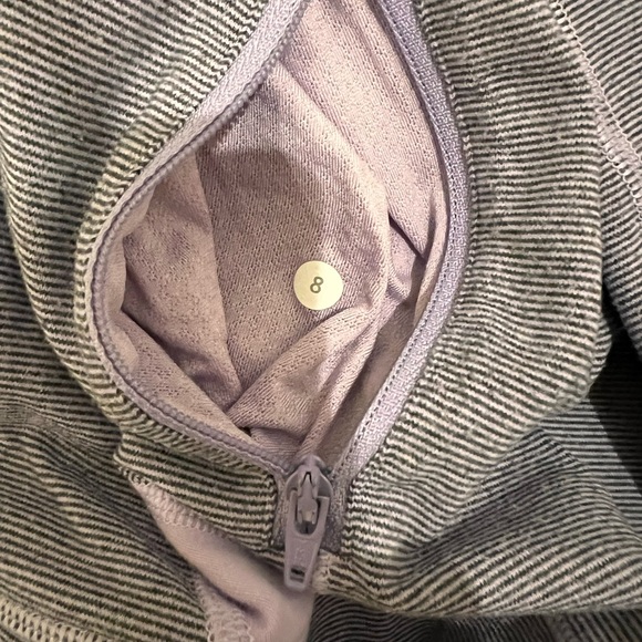 VGUC Lululemon Stride Jacket Lilac Heathered Wee Stripe Track Running Jacket - Picture 7 of 8